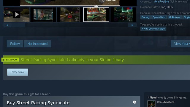 How I Got The Paid Steam Game, Street Racing Syndicate, For FREE