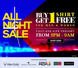 Buy 1 Get 1 Free Offer on Branded Shirts (Allen Solly, Van Heusen, Peter England, Loius Philippe& People) Valid till 9.00 AM Tomorrow