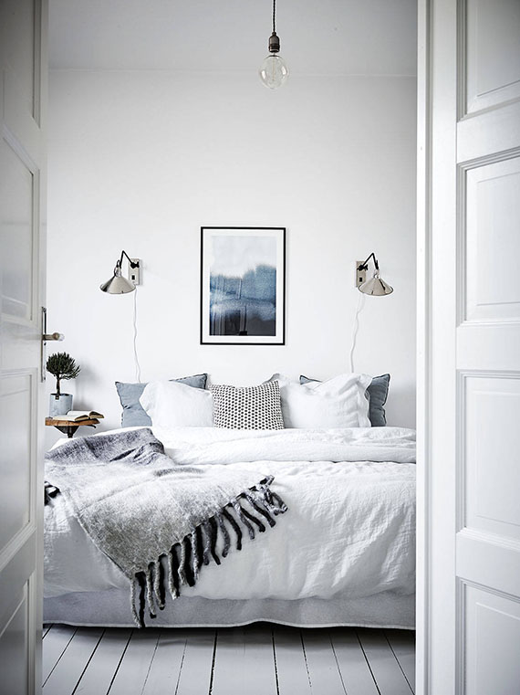Scandinavian bedroom via Stadshem