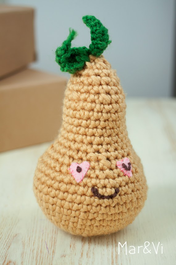 Tutorial paso a paso para hacer una pera amigurumi