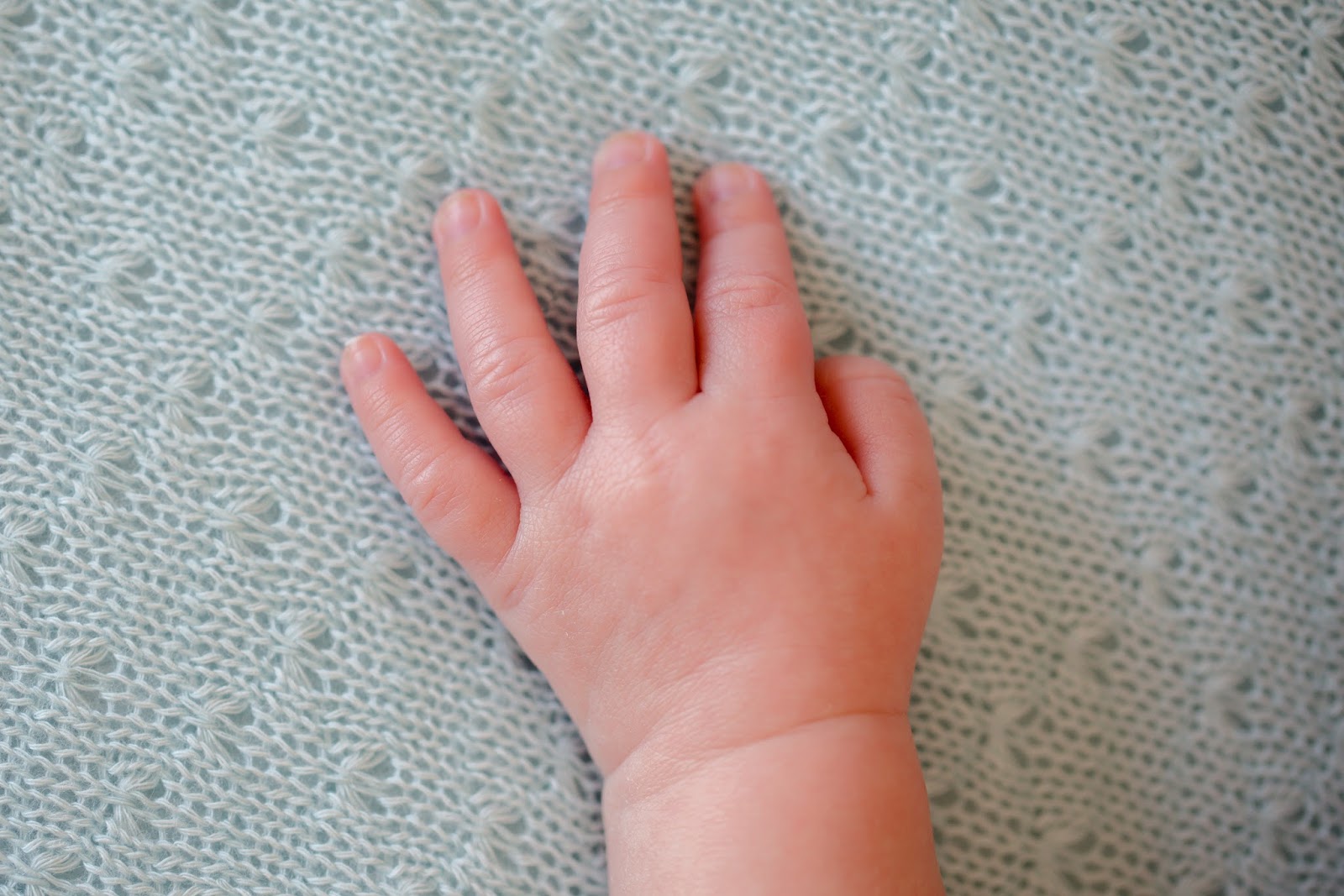newborn baby boy hand
