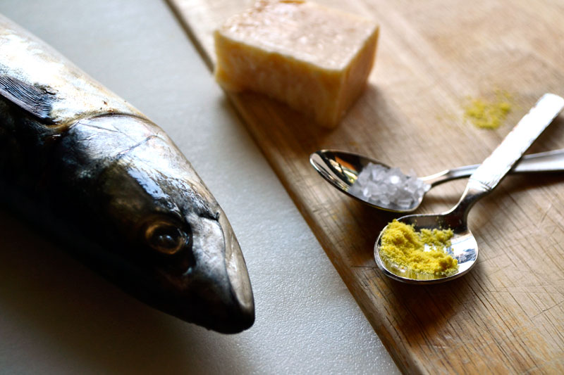 Pass the Garum Baked Mackerel and Cheese