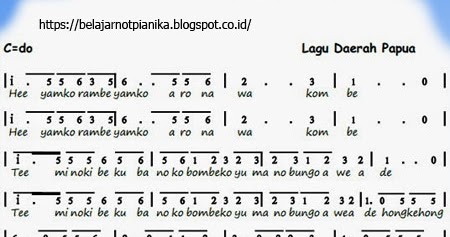 Not Pianika Lagu Yamko Rambe Yamko Not Pianika Lagu Not Pianika Lagu Yamko Rambe Yamko Not Pianika Lagu