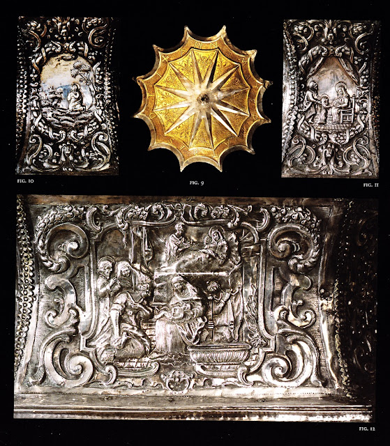 Τμήματα της λειψανοθήκης της κάρας της Αγίας Άννας με σκηνές από το βίο της.