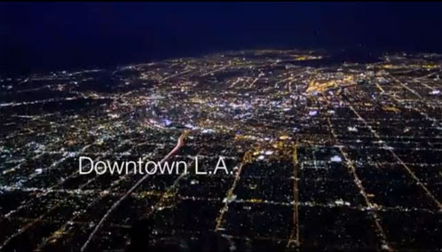 Video : 夜の帳がおりようとするサンセットのロサンゼルス国際空港にランディングする美しい動画！！