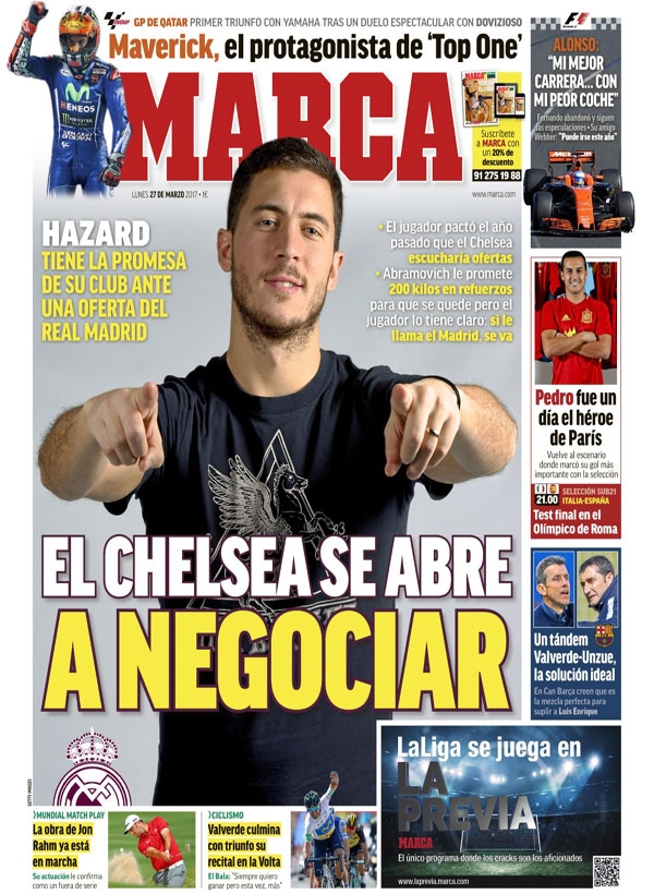 Real Madrid, Marca: "El Chelsea se abre a negociar"