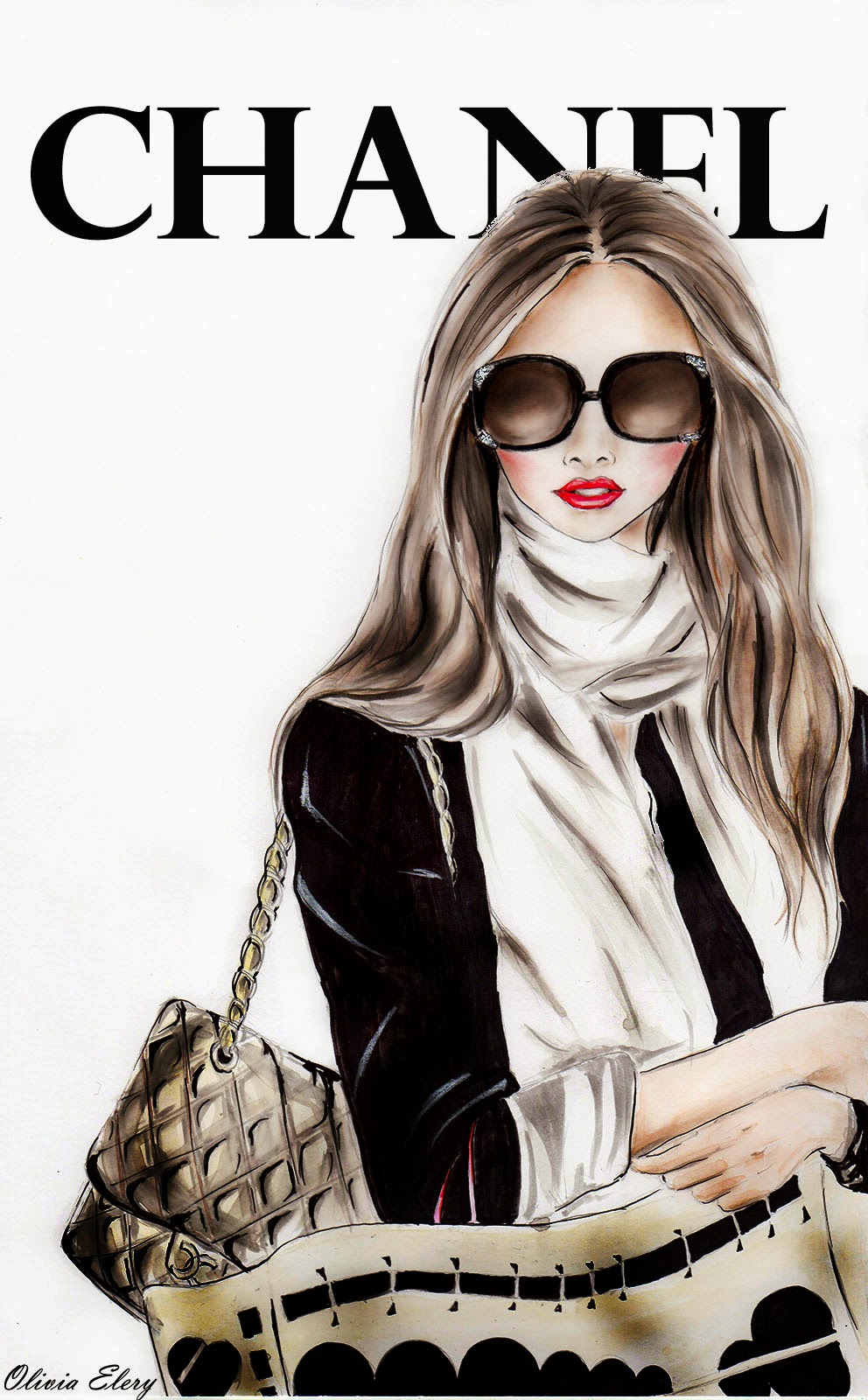 Fashion Illustrated by Olivia Elery: Chanel-fashion illustration