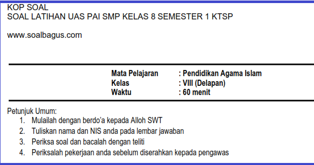 Soal kelas 4 sd Soal kelas 4 sd