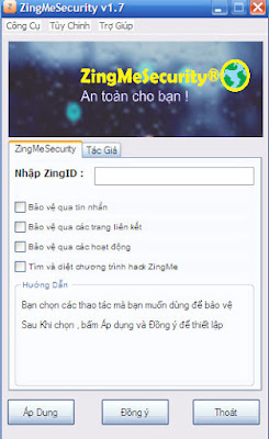 [Share Phần Mềm] Chống Hack Pass Zing Me Giaodien