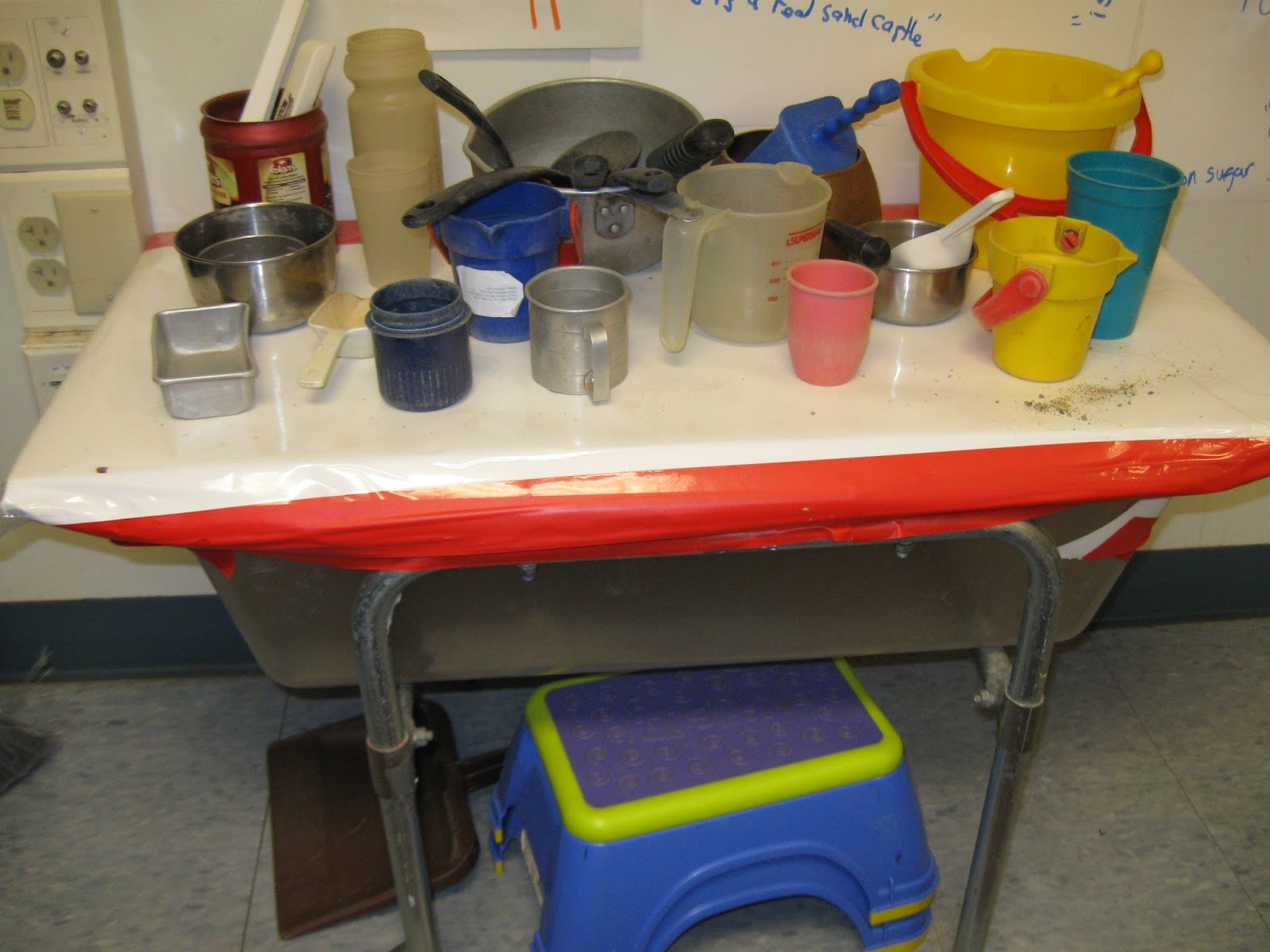 SAND AND WATER TABLES Sensory table setup