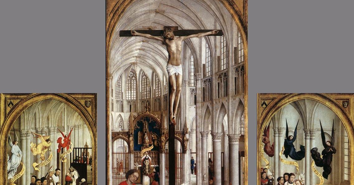 Рогир ван дер вейден триптих. Семь алтарей. Семь таинств фрагмент рогир ван дер вейден. Рогир ван дер вейден триптих семь таинств. Северное возрождение картины.