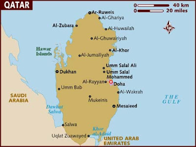 Qatar Map Political Regional