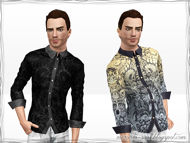 My Sims 3 Blog: Royal Gold Shirt for Men by Meronin