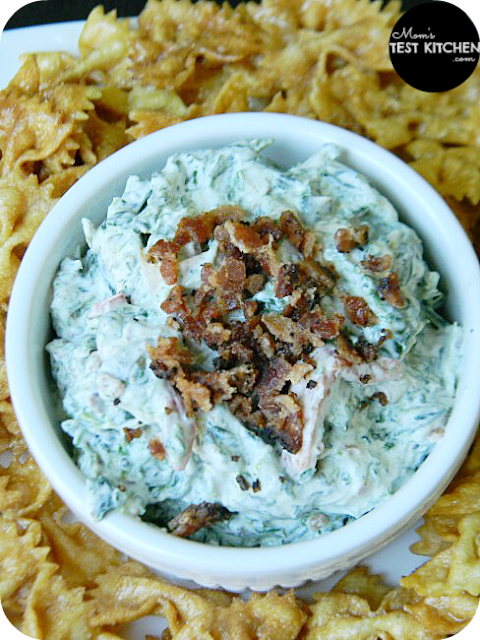 Mom's Test Kitchen: Killer Spinach Dip #BaconMonth