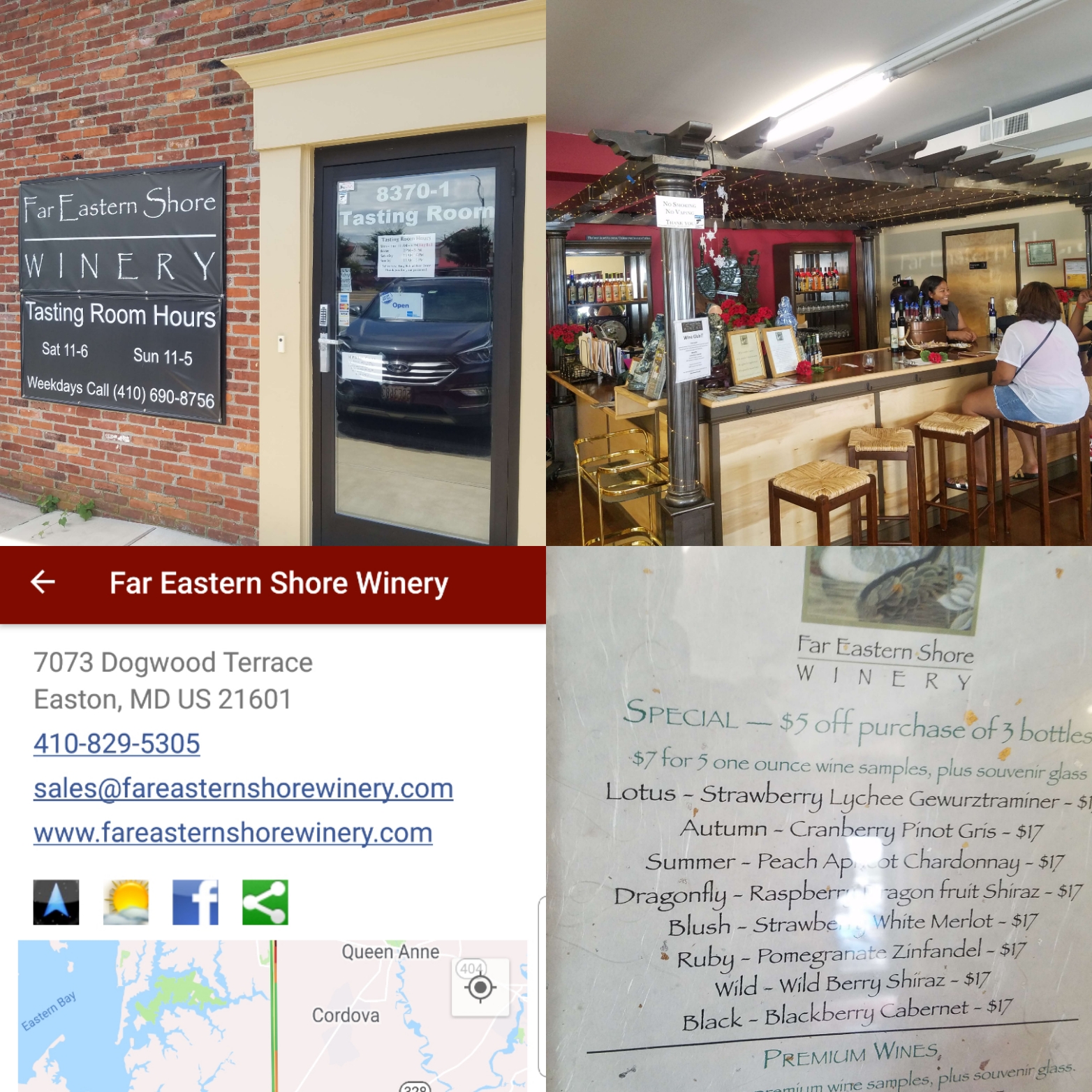 Far Eastern Shore Winery Slghtly Sweet, Fruit Infused Wines