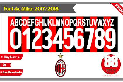 Font Vector Ac Milan 2017 / 2018