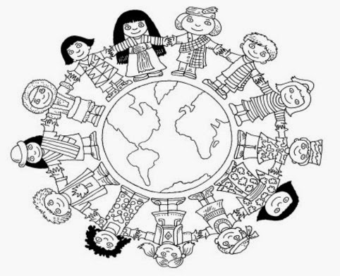 PAGE 2 - MULTICULTURAL: FRIENDSHIP GLOBE ART + BORDER GRAPHICS for
