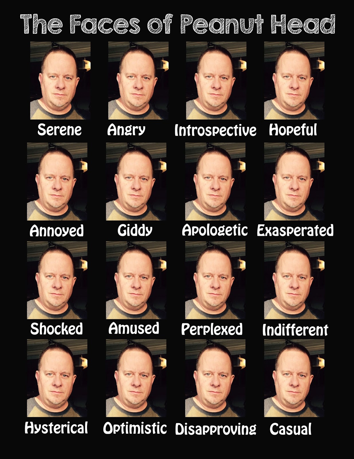 Controlling My Chaos The Faces of Peanut Head