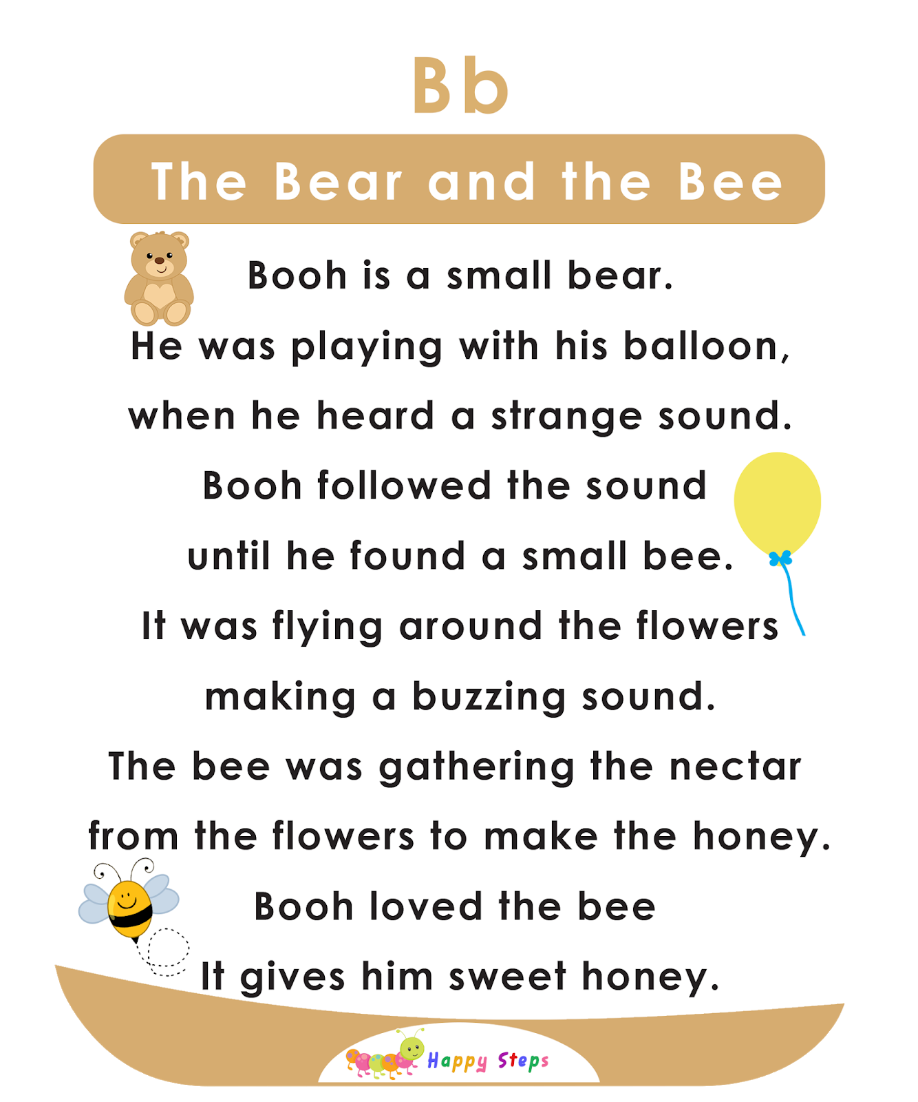The Bear And The Bee Letter B Alphabet Stories For Kids