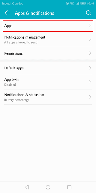 pilih menu aplikasi atau applications