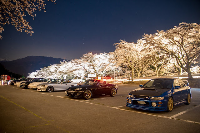 Mazda MX-5, Subaru Impreza WRX STi, japońska motoryzacja, samochody z Japonii, zdjęcia w nocy