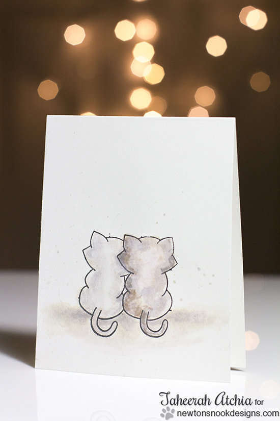 Snuggly Kitty Card by Taheerah Atchia for Newton's Nook Designs | Newton's Curious Christmas Stamp Set