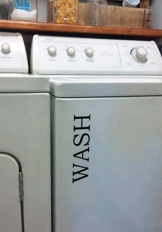 vinyl labels for washer and dryer