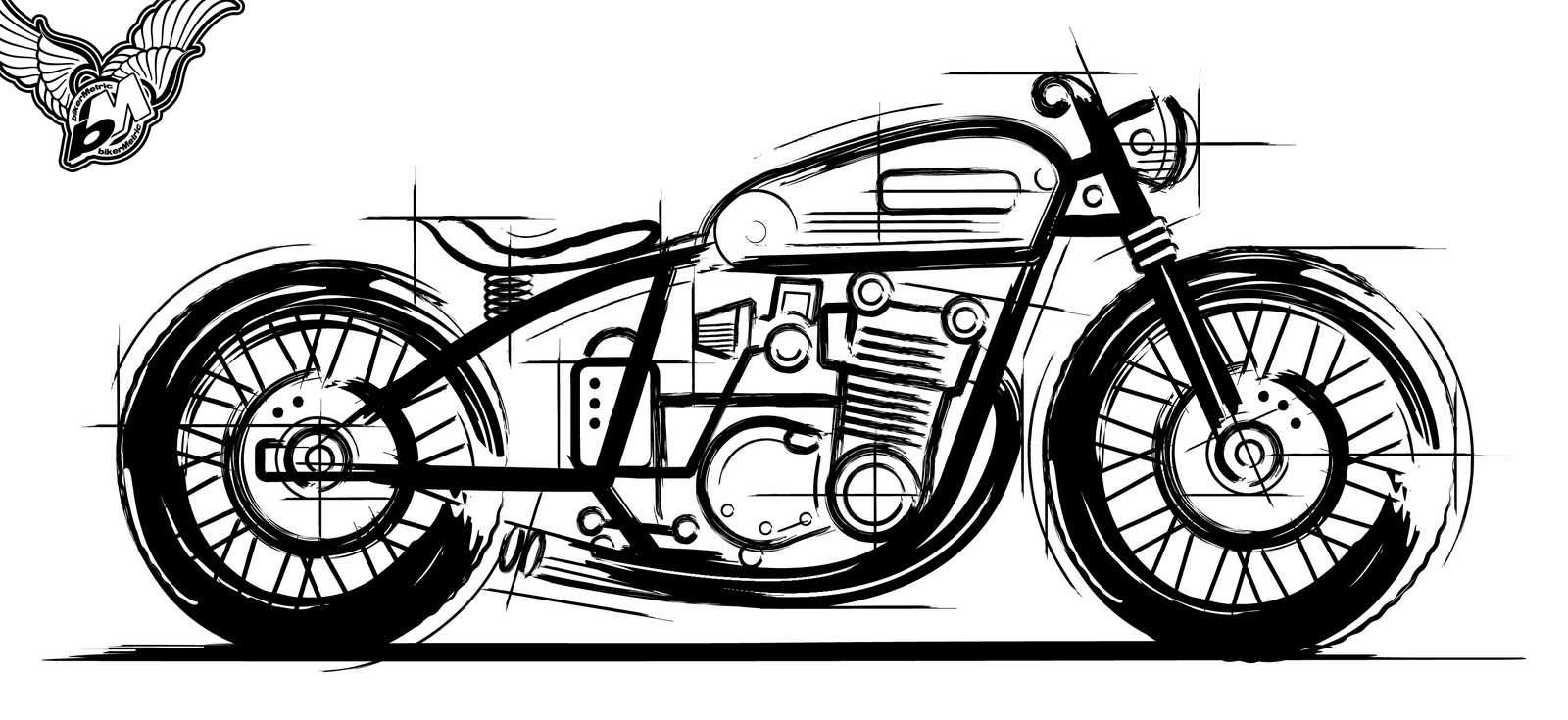 Мотоцикл эскиз