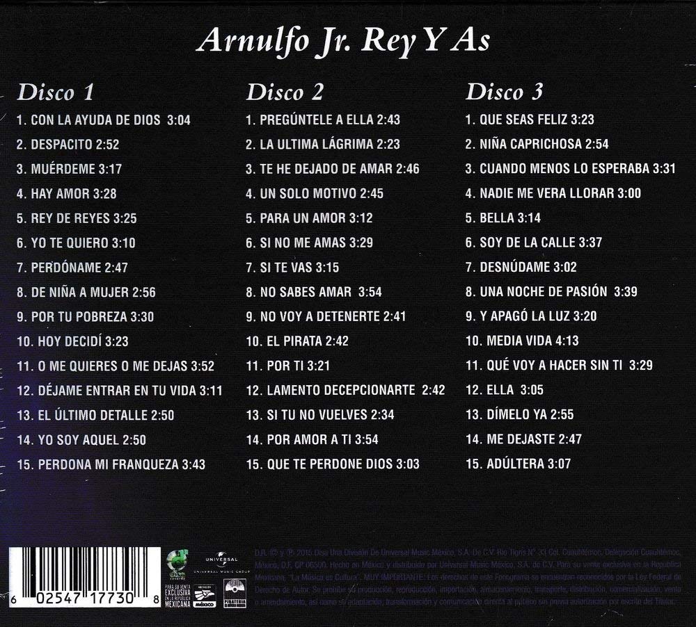 EL RECUERDO DE LA MUSICA GRUPERA ARNULFO JR REY Y AS 45 EXITOS