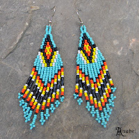 seed bead earrings native american style turquoise blog beaded