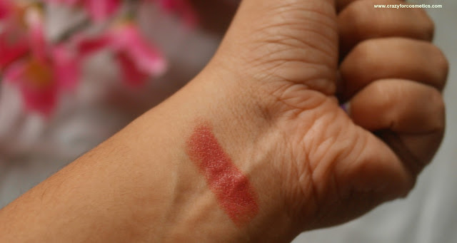 swatches of colorbar velvet matte lipstick in 58 bare