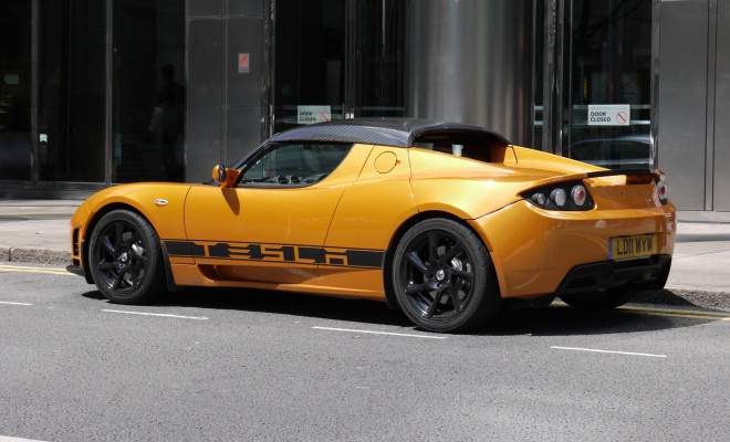 Tesla Roadster from the side
