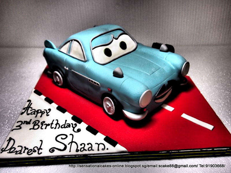 The Sensational Cakes FINN THE CARS CAKE SINGAPORE ( 3D HANDCRAFTED MODEL CAKE SINGAPORE )