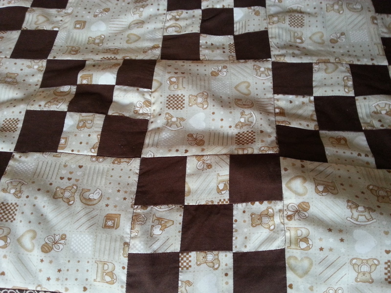Sticking & Stitching Patchwork Baby Cot Quilt