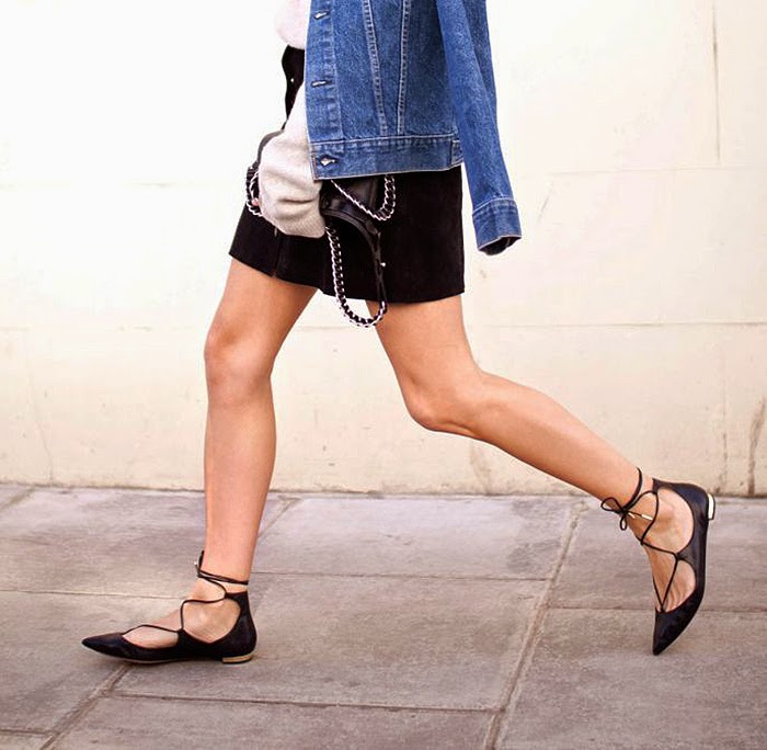 Bailarinas con cordones | Lace up flats the hit of this spring - T a l ...