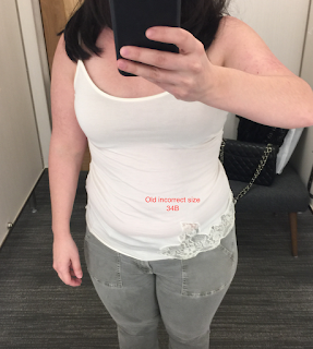 the sweat edit blogger doing the Nordstrom Bra Fitting