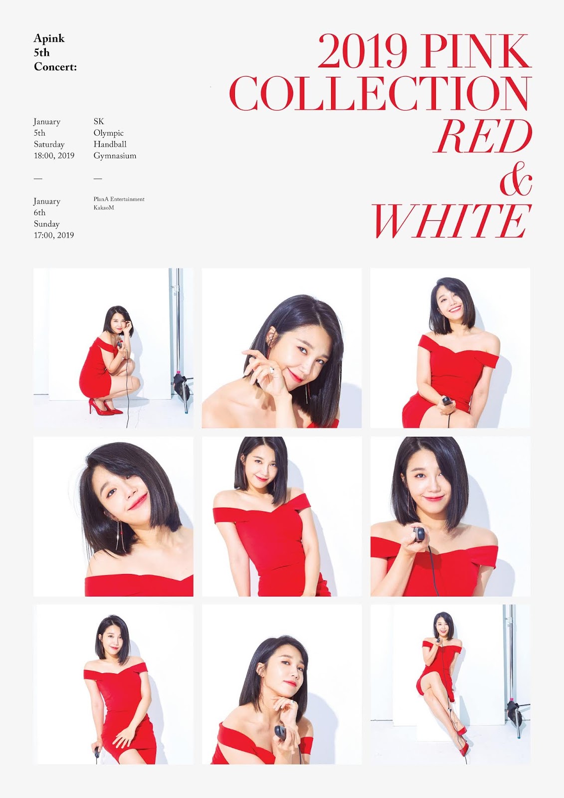 에이핑크 5th 콘서트 2019 PINK COLLECTION : RED & WHITE 초롱,보미,은지 포스터