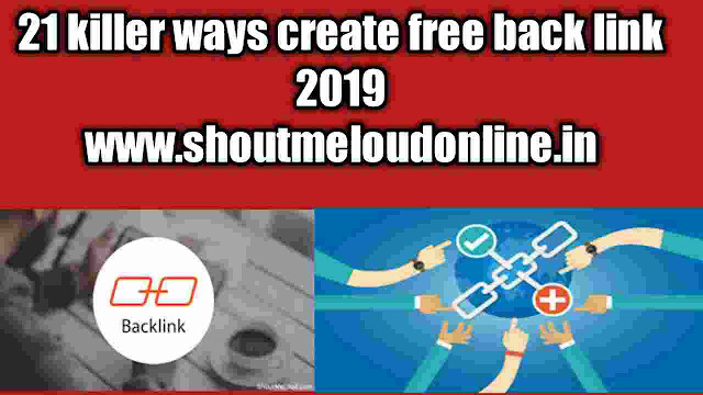 21 best create free backlink 2019 