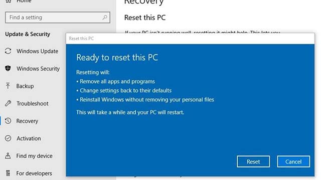 Cara Aman Reset Windows 10 Versi 1803 Tanpa Menghapus File Pribadi Cara Aman Reset Windows 10 Versi 1803 Tanpa Menghapus File Pribadi