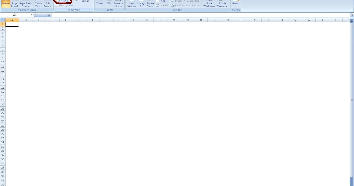RK EduTech How to Show Or Hide Excel Cell Gridlines