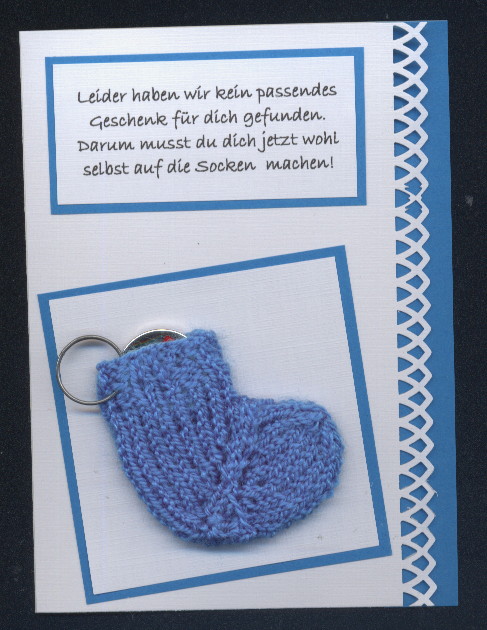 Timmys Basteleien: Schnelle Sockenkarte