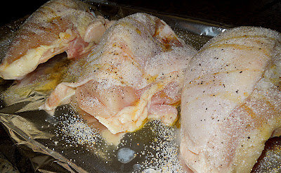 chicken breasts on a pan