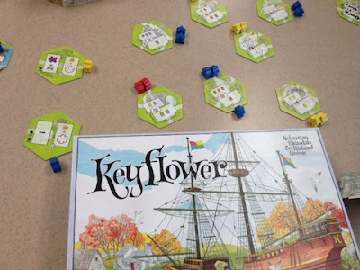 Keyflower board game during play