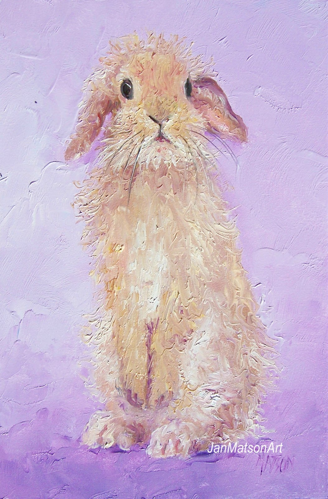Jan Matson Art Flossie the bunny rabbit painting