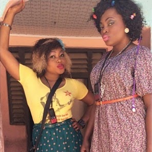 ruth kadiri funke akindele on movie set