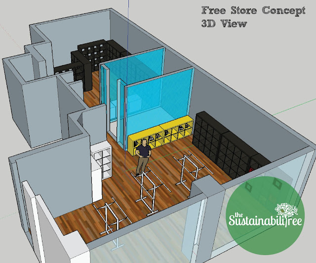 Free Store conceptual model A 3D model of the new Free Store space