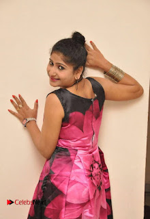 Actress Asmitha Khan Pictures in Floral Frock at Dirty Game Audio Launch  0007