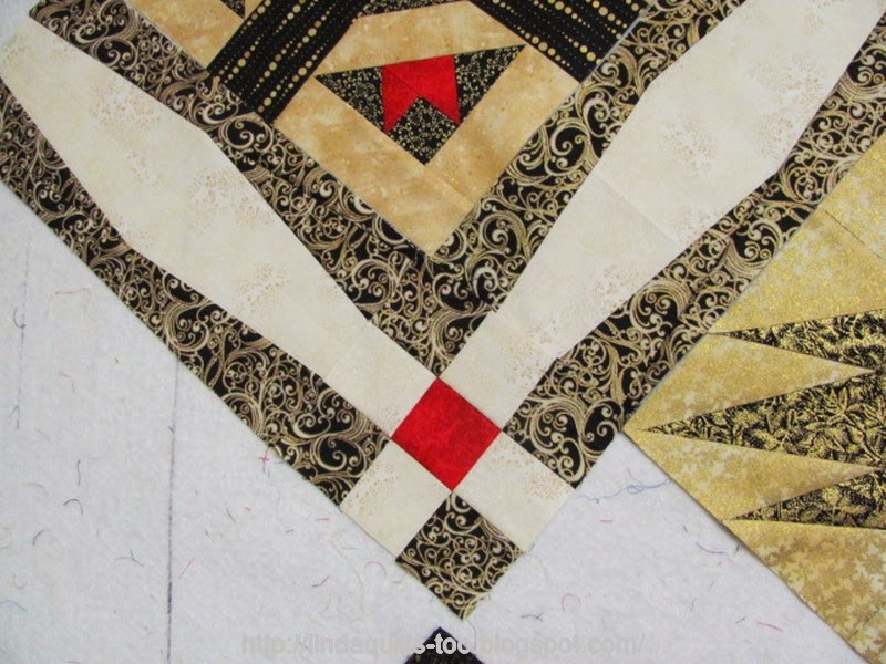 Linda quilts Sashing & cornerstones.....