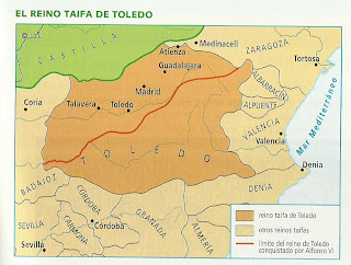 Resultado de imagen de taifa de toledo mapa