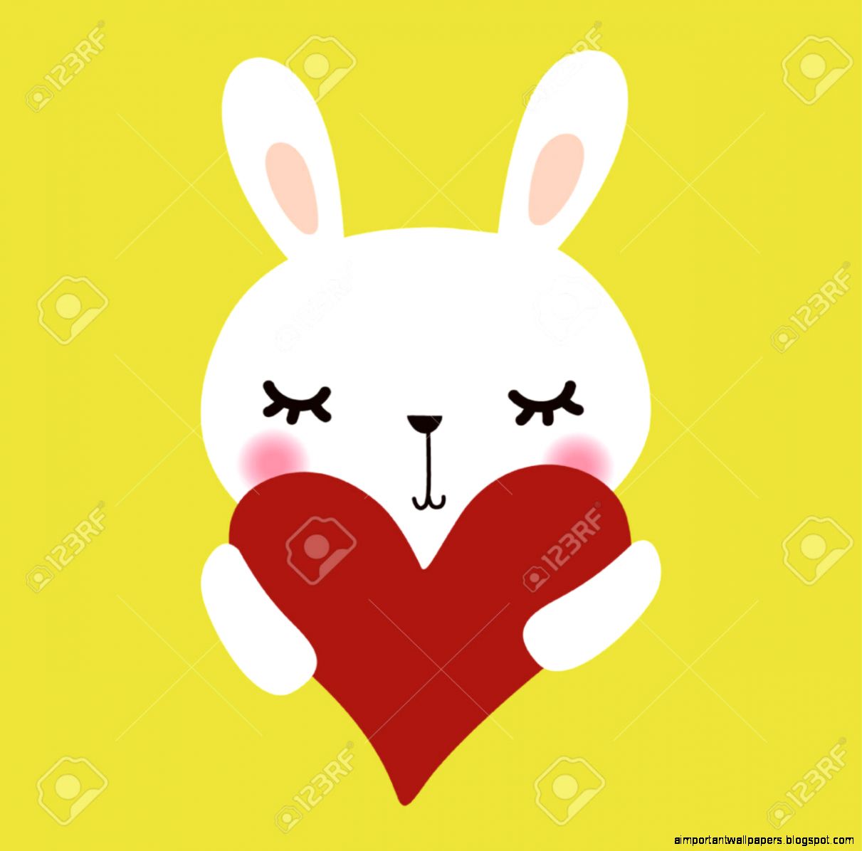 Cute Vector Rabbit With Love Royalty Free Cliparts Vectors And